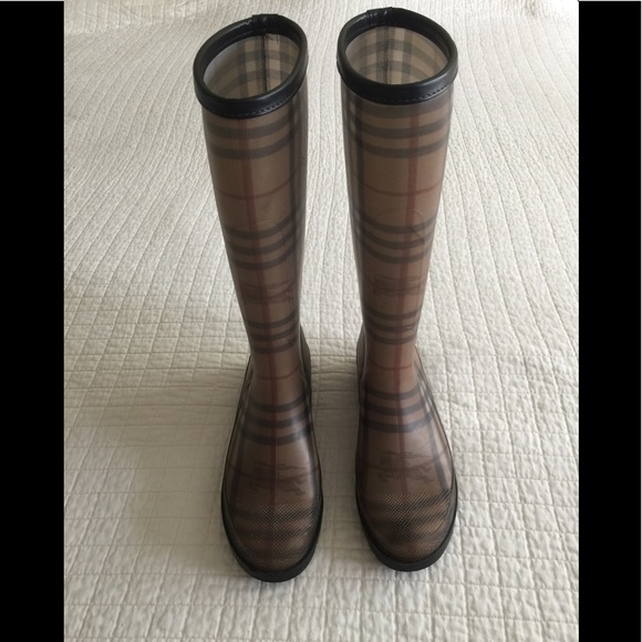 Burberry Shoes - Burberry Haymarket Check rain boots